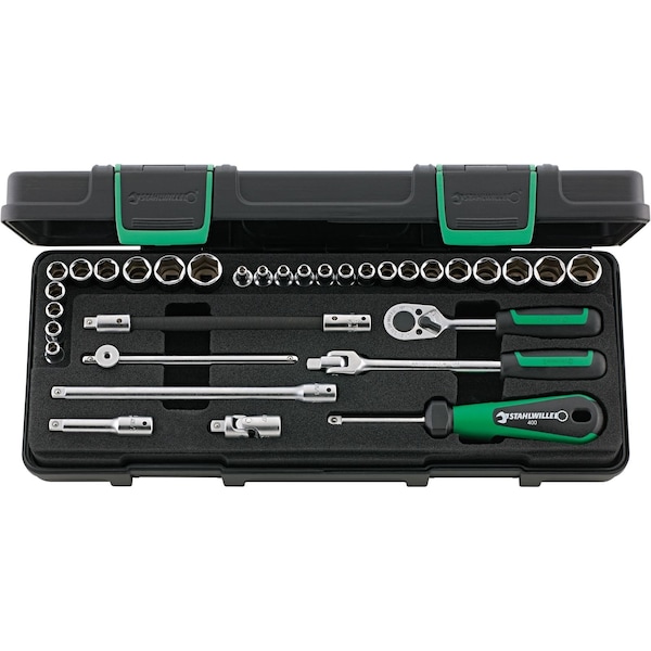 6, 3 mm (1/4") Socket set 33-pcs., 40MA/25/8 KN